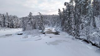 Winterhalter - stunning aerial view of snowy scandinavian winter scenery | Trending HD Video