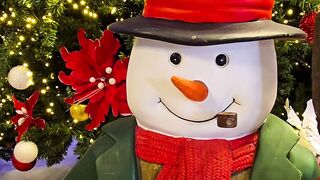 Winter Coat - festive snowman with christmas tree background | Trending HD Video