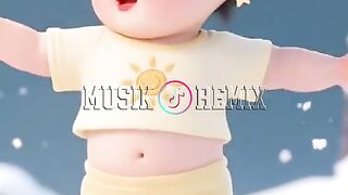 Cute Baby Dancing in Snow