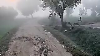 Natural morning view village