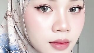 Elegant Hijab Style with Natural Makeup