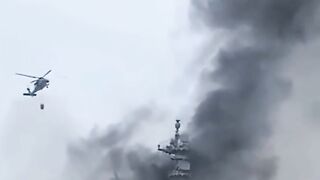 Kapal induk as setelah di rudal iran #kapalinduk