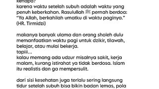 subuh itu waktu berkah