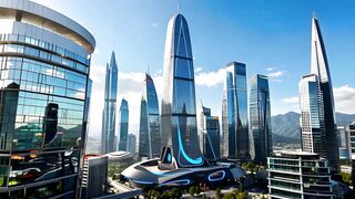 Futuristic Modern Building with Glasses