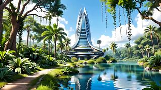 Beautiful Modern Building in the middle of Jungle with Lake