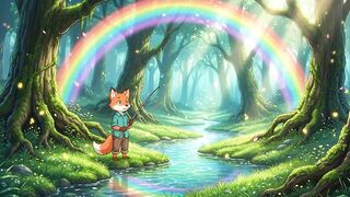 A Fox Meet Beautiful Fairy in the Jungle
