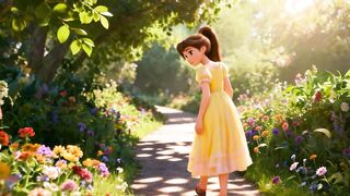 Girl with Her Cute Cat