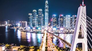 Beautiful Night View of Modern City