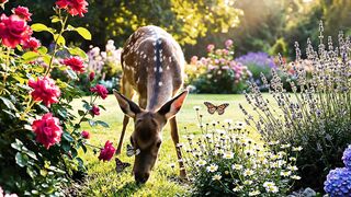 Beautiful Garden with Animal