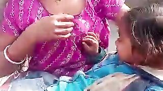 Indian women feeding