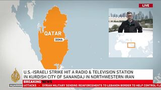 Several loud explosions heard across the Qatari capital Doha on Thursday.mp4