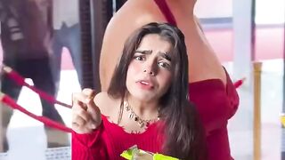 Ruchika being a shortie is wearing a long ????????