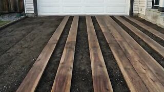 Luxury Wooden _ Epoxy Driveway