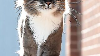 Cat Walking with Pretty Smile 2