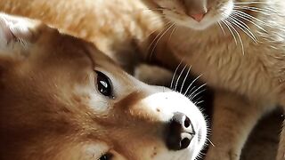 Cat Playing with Dog