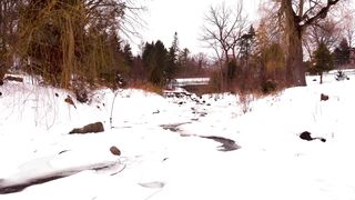 Winterhalter - drone shot of frozen river | Trending HD Video