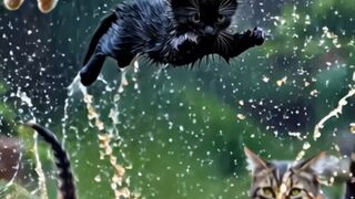 Rainy Day Kitten Splash! ????️