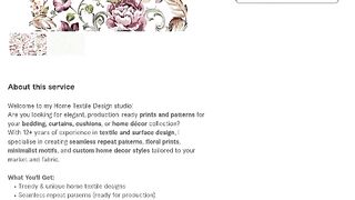 "Fiverr Textile Design Gig ???? Bed Sheet Pattern Design" 2