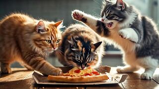 The Great Cat Pizza Battle! ????????  #