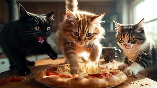 The Great Cat Pizza Battle! ????????
