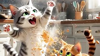Naughty Cats Causing Chaos in the Kitchen! ???????? 2