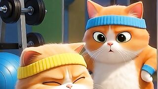 Cats Working Out at the Gym! ????????