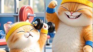 Cats Working Out at the Gym! ???????? 2