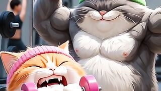 Cats Working Out at the Gym! ???????? 3