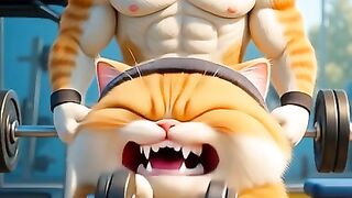 Cats Working Out at the Gym! ???????? 4