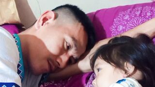“My daughter with her dad. She’s my little rival for his attention.” ????????