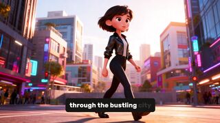 Pretty Little Girl in the Modern City