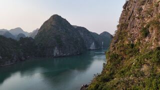 4K resolution - scenic aerial of ha long bay at sunset | Trending HD Video