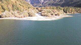 Wallpaper hanging - scenic aerial view of leopoldsteinersee | Trending HD Video