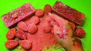 Red gym chalk crushing