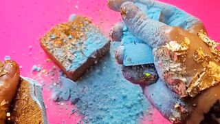 Blue and Brown Gym Chalk Crushing