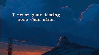 Trusting the timing of my life. ????️✨