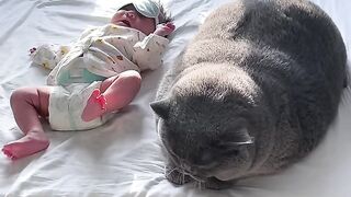 A Baby’s Best Friend: The Gentlest Giant Cat ????????