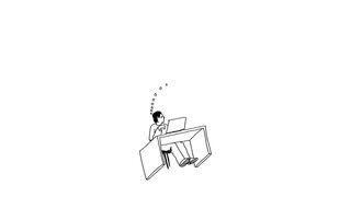 Notes on Being a Man - a cartoon drawing of a man sitting at a desk with a pencil in his hand | 2