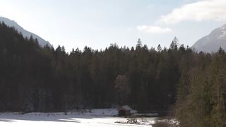 Winter - tranquil winter landscape with frozen lake | Trending HD Video
