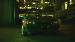 Electric car - a couple talking inside a car and turning the headlights in hazard | Trending HD
