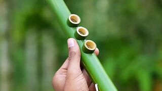 DIY Bamboo toy Slingshots with New marble Toy _Bamboo _Bambooidea _Toys _Craft