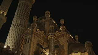 a mosque under a dark sky | Professional HD Video