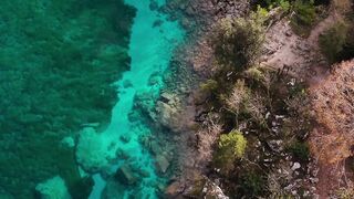 Silly Smile Live Wallpaper 4K - tranquil aerial view of turquoise lake shoreline | Trending HD 2