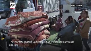 Thousands of displaced people fill the streets in Lebanon