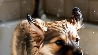 Bath Time Chaos with a Fluffy Puppy! ???????? 2
