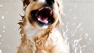 Bath Time Chaos with a Fluffy Puppy! ???????? 3