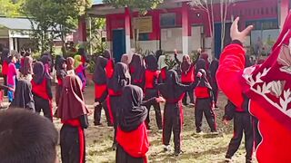 Activities at school earlier: doing exercise together with the children.” ????
