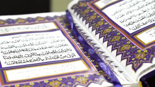 close up view of the pages of the quran | Professional HD Video