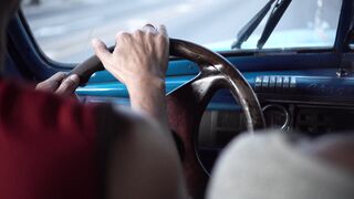 Electric car - road travelling in an old car | Trending HD Video