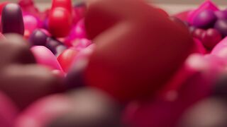 4K Wallpaper - a close up of a bunch of red and pink hearts | Trending HD Video